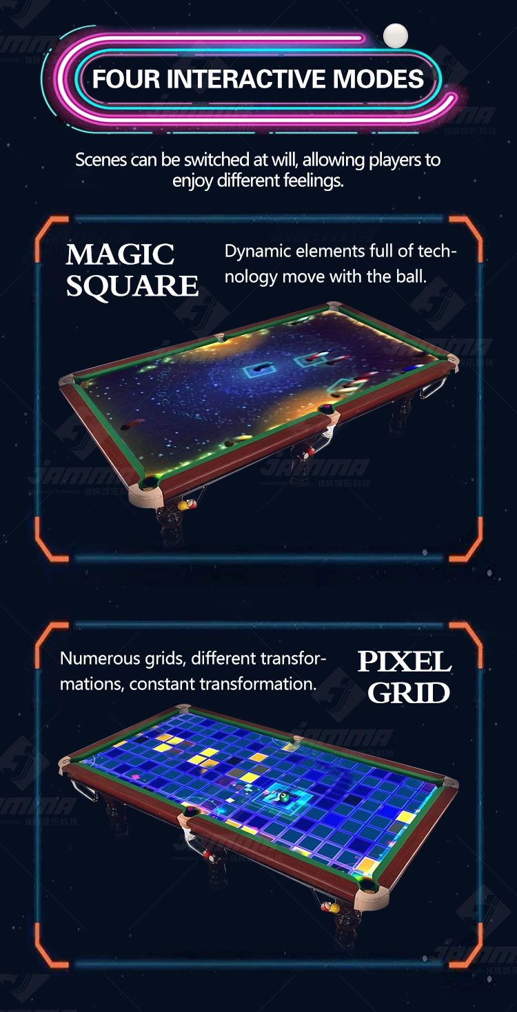 Indoor Arcade Newest Game 3D Interactive Projection Snooker & Billiard Tables Games