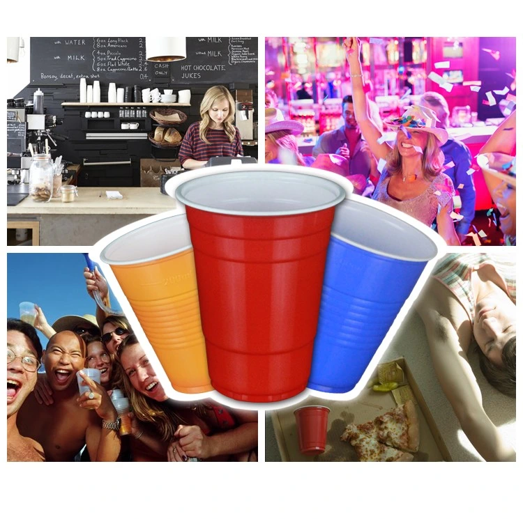 16oz Factory High Quality Reusable Red Plastic Solo Beer Cup for Party and Beer Pong Game