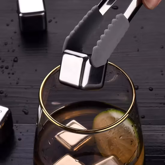 Cubo de gelo de aço inoxidável 304 Wisky Pedra de resfriamento reutilizável para vinho