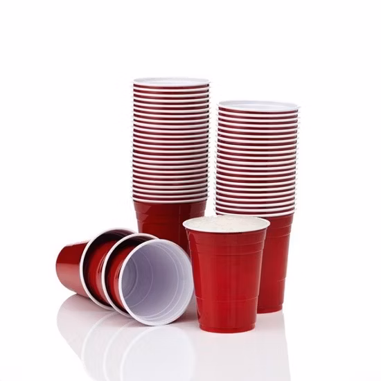 Copos vermelhos descartáveis ​​Beer Pong / copo de festa/copos de cerveja de plástico